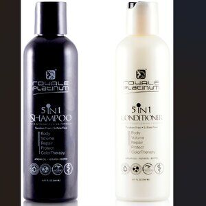 ROYALE 5 IN 1 SHAMPOO&CONDITIONER SET-ARGAN OIL-KERATIN-BIOTIN-6.77oz/200ml EACH